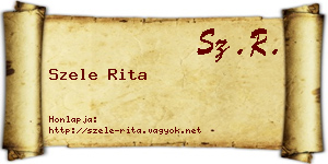Szele Rita névjegykártya