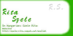 rita szele business card